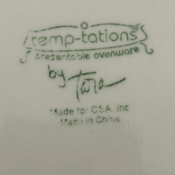 Temp-tations Presentable Ovenware by Tara 9” Serving Bowl Red Yellow Floral - Picture 6 of 9